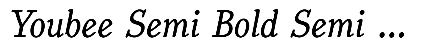 Youbee Semi Bold Semi Condensed Italic